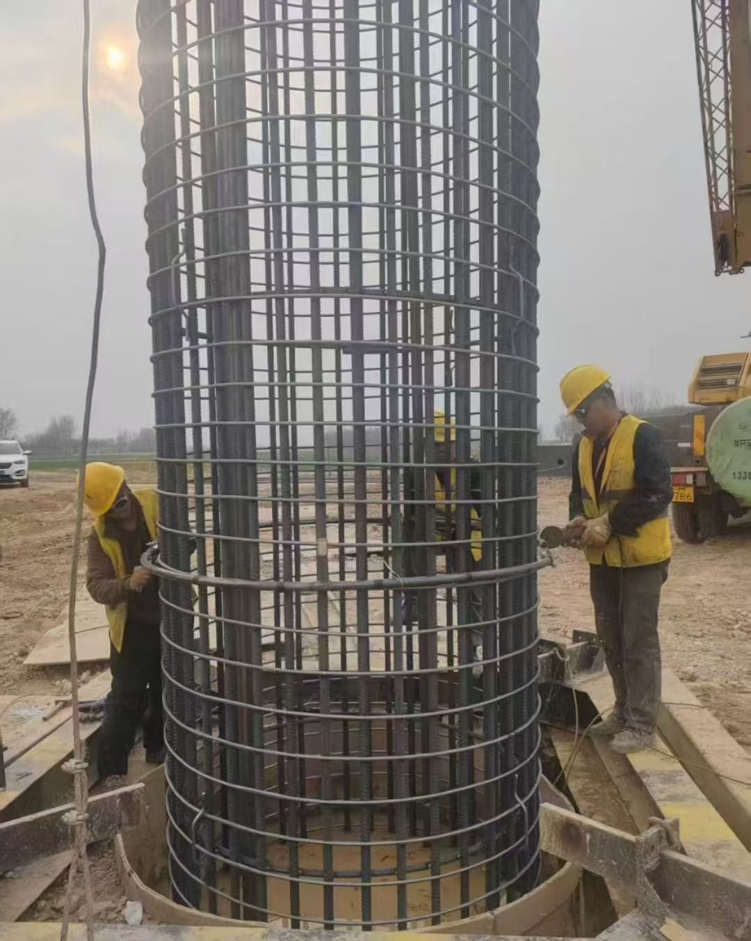 The sound test tubes played a crucial role in the pile foundation detection